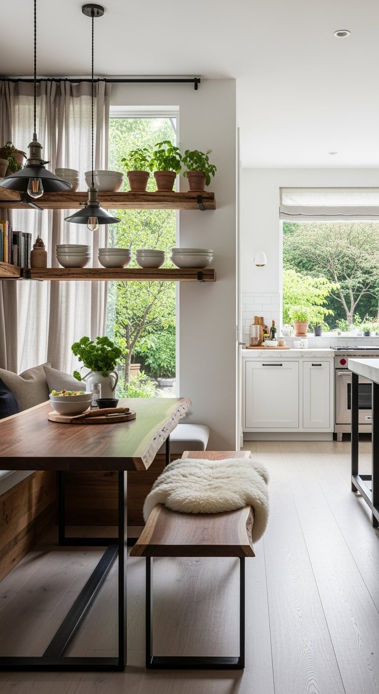 farmhouse modern rustic reclaimed wood nook