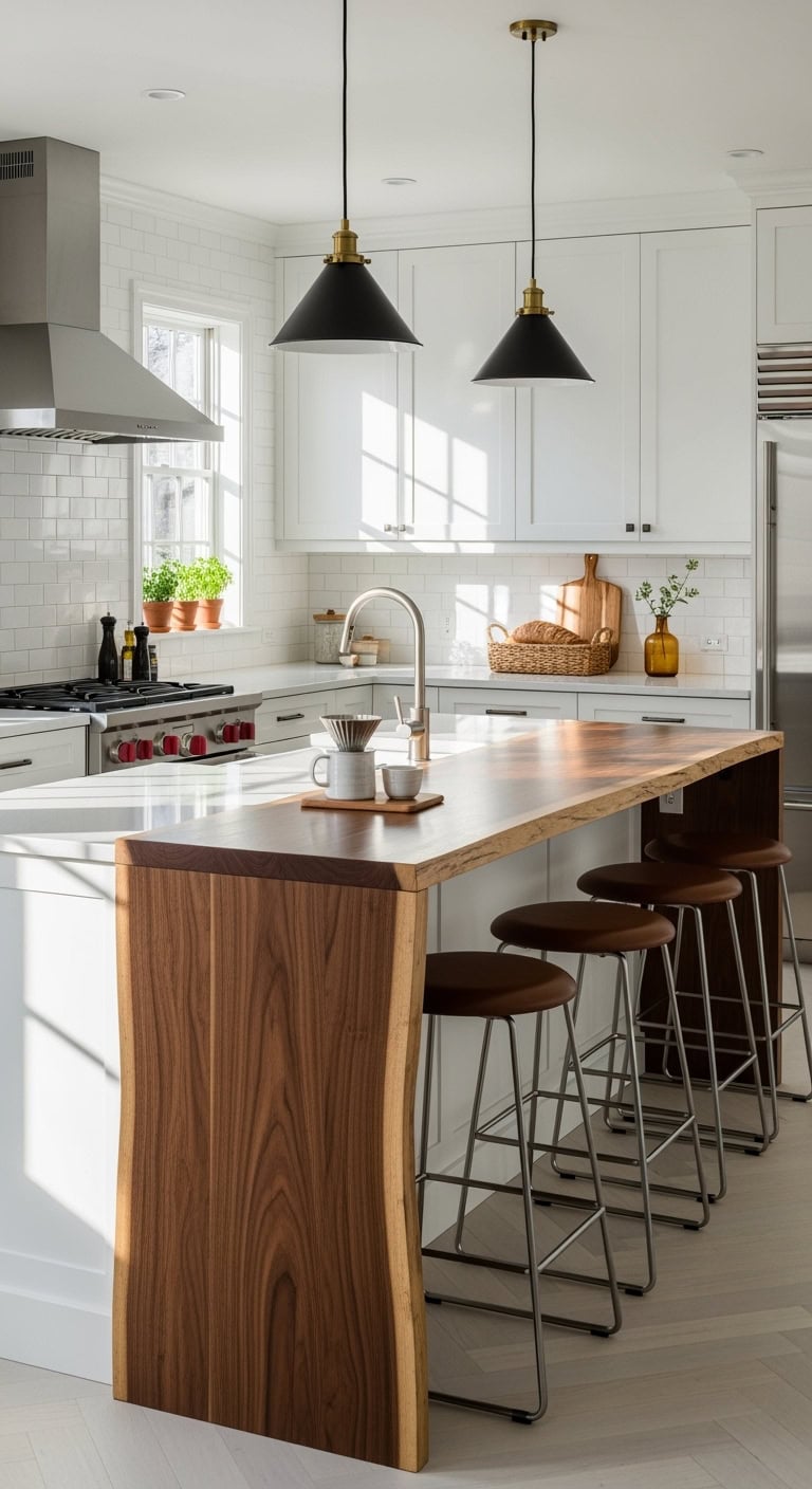 floating wood breakfast modern