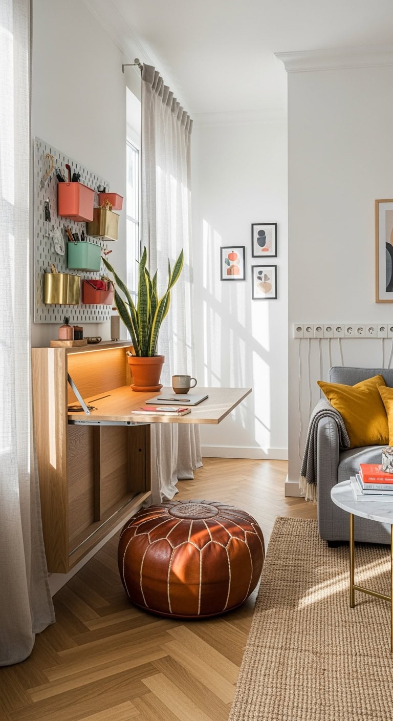 fold away desk workspace transformation