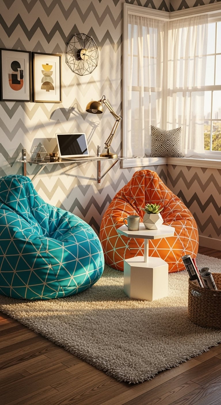 geometric cozy layered visually striking