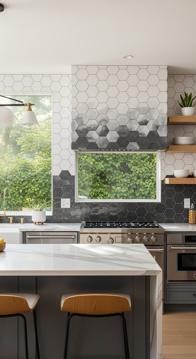 geometric hexagonal tile patterns captivate visually