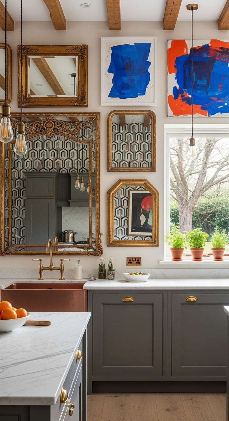 layered collected contemporary reflected