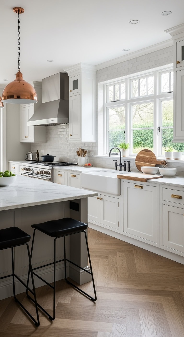 layered metal finishes elevate kitchen