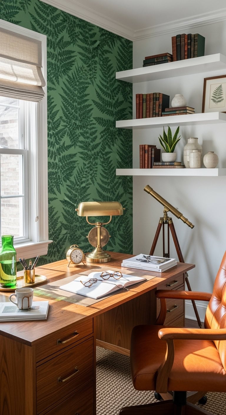 lush botanical paradise statement wall