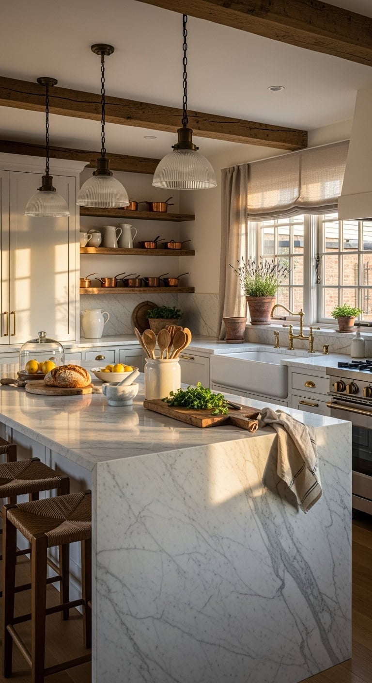 luxurious farmhouse cascading dramatic waterfall