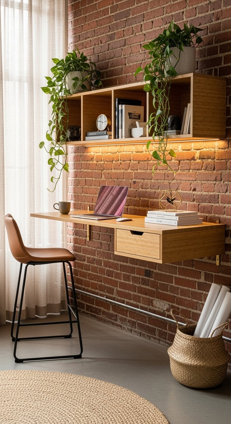 minimalist efficient space saving customizable workstation
