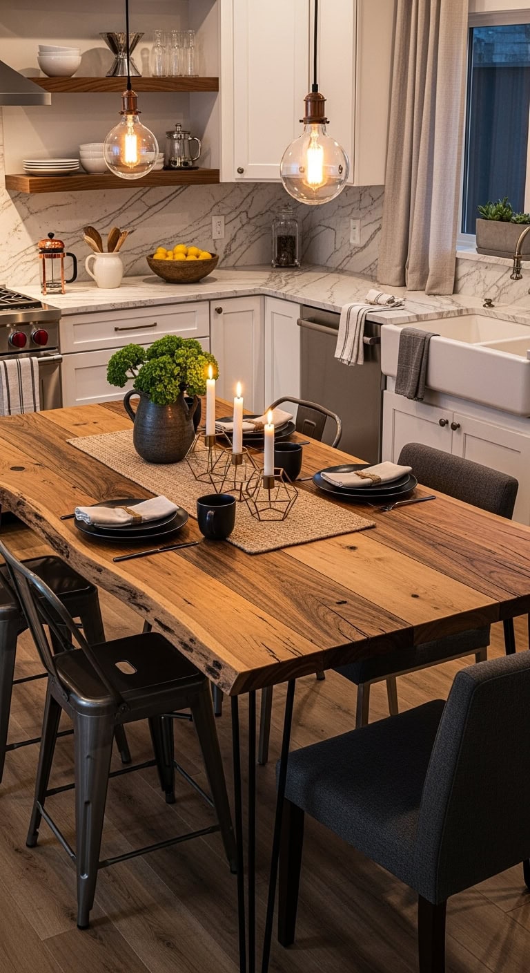 modern rustic dining oasis