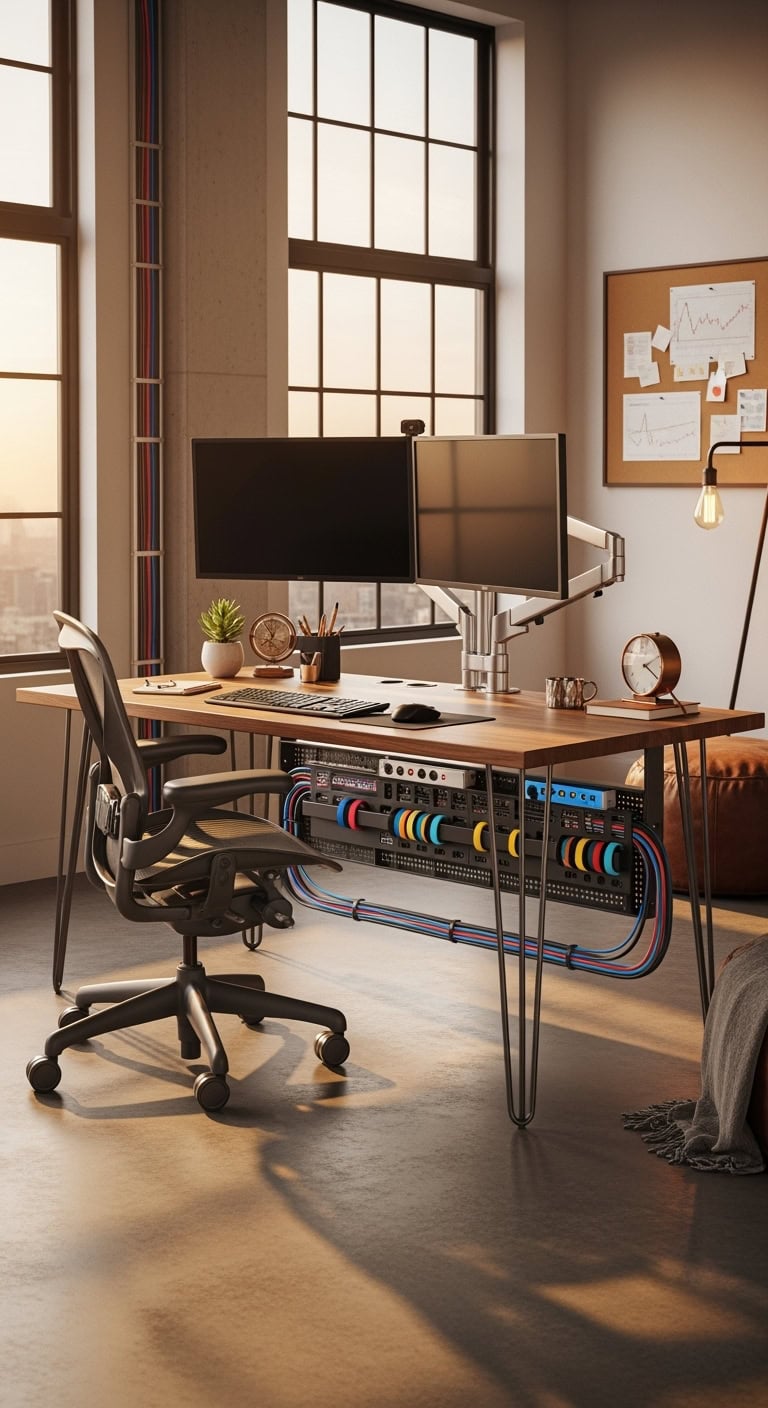 orderly intentional professional cable management