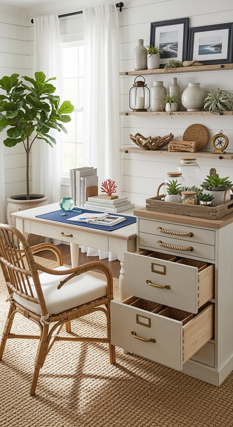 organized coastal chic filing cabinet