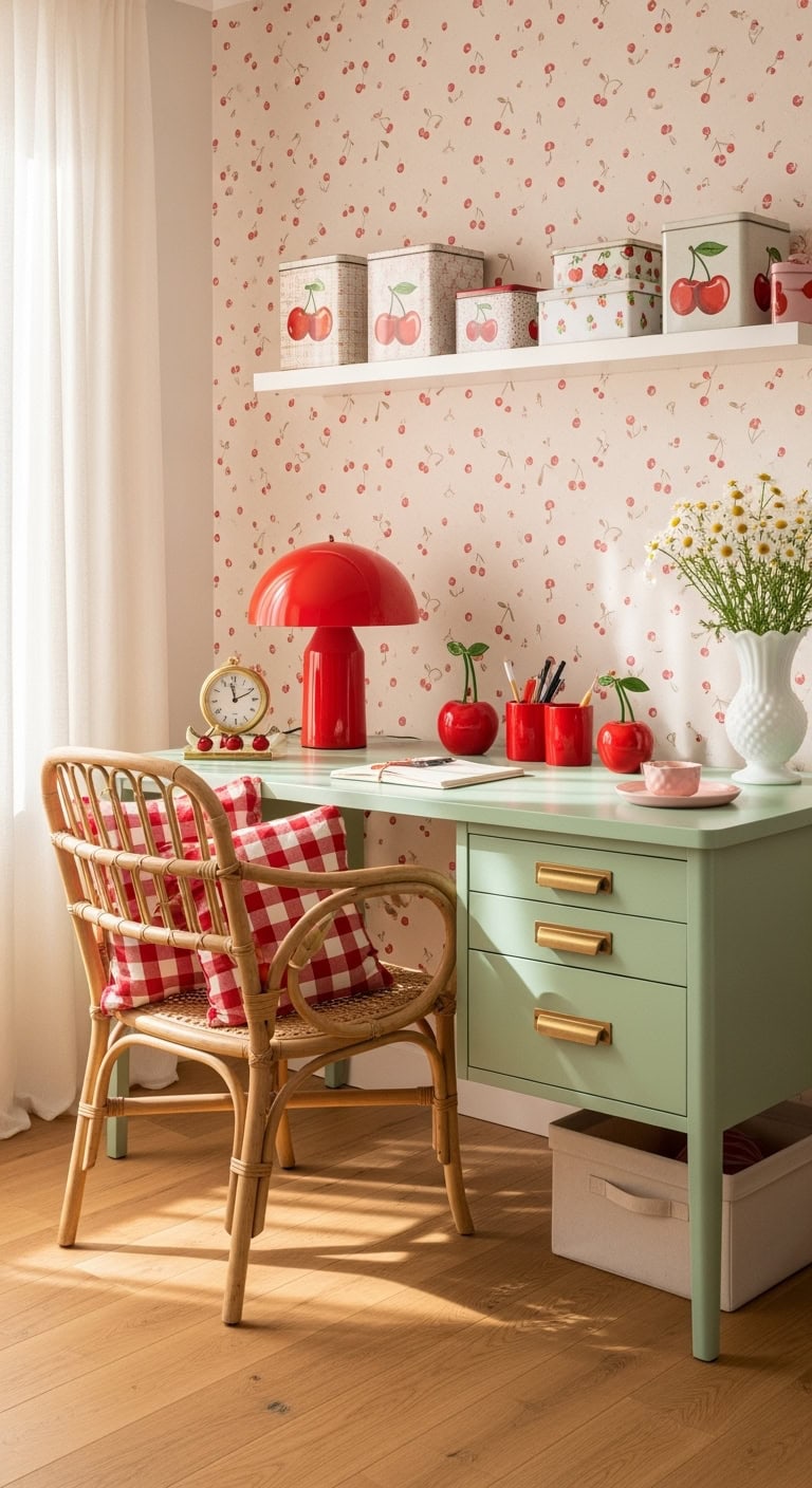 retro cherry workspace dream realized