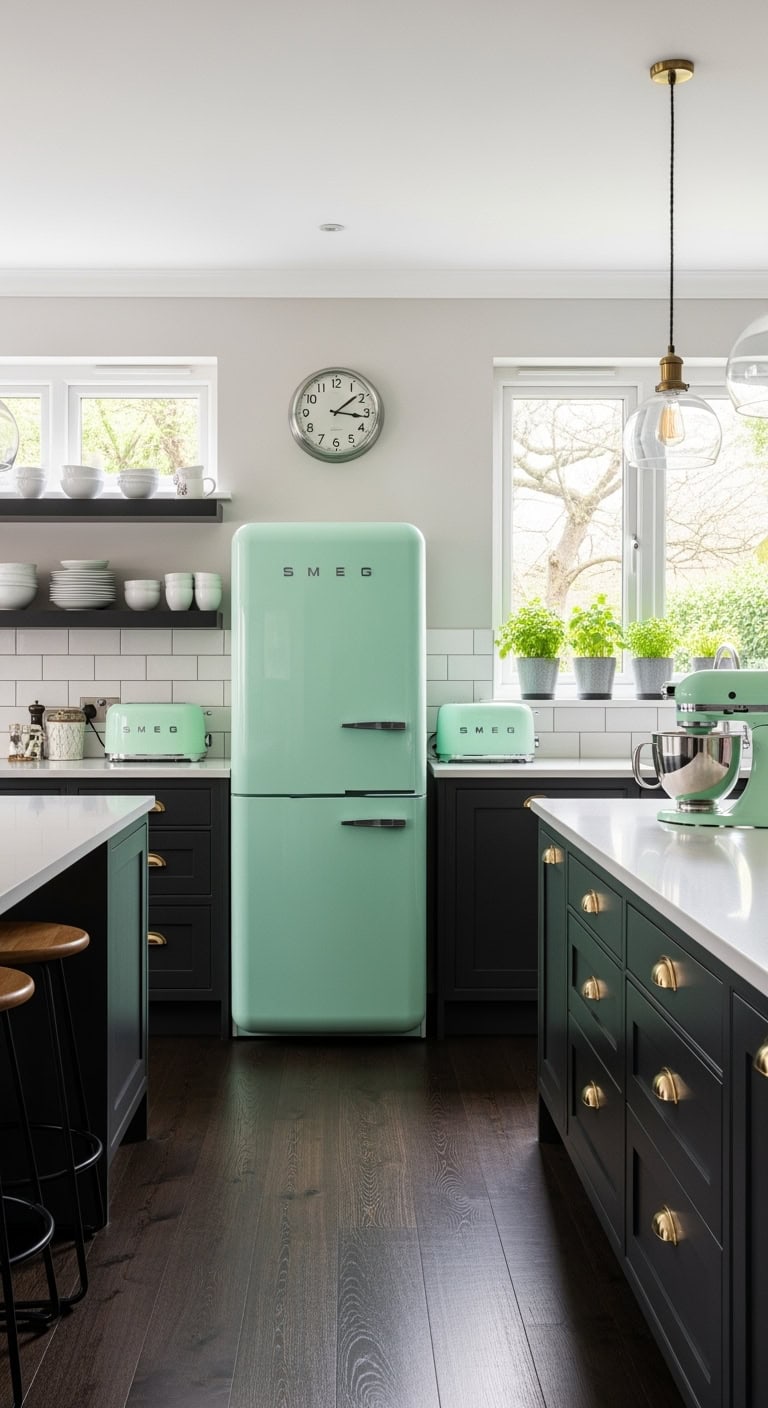 retro meets modern kitchen harmony