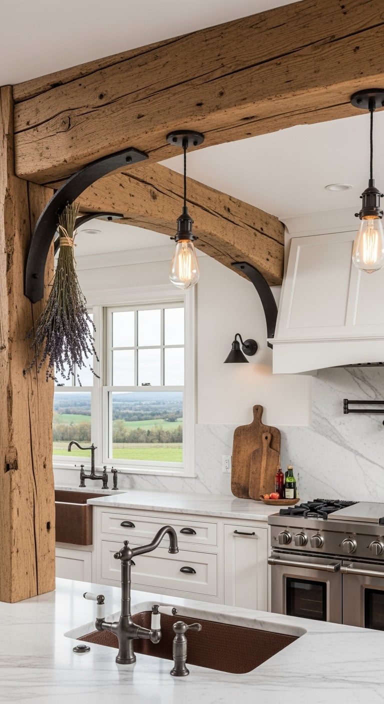 rustic farmhouse exposed focal point