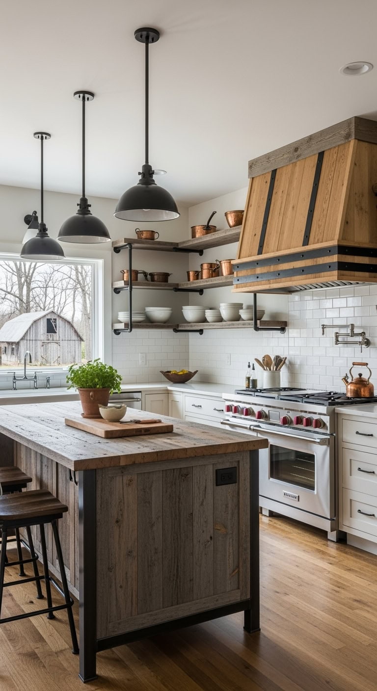 rustic industrial reclaimed wood design