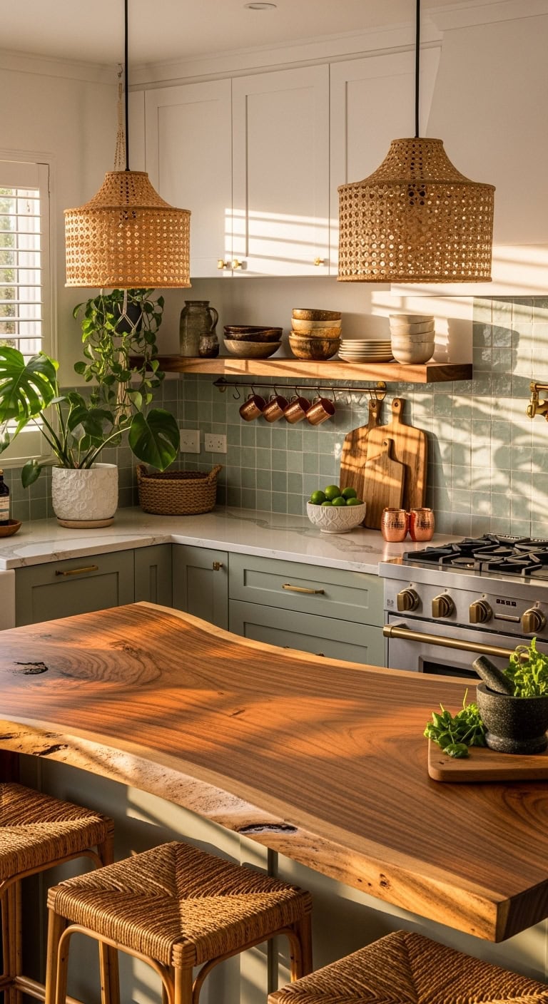rustic tropical kitchen island essence