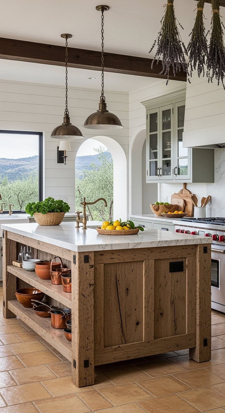 rustic weathered mediterranean contrasting