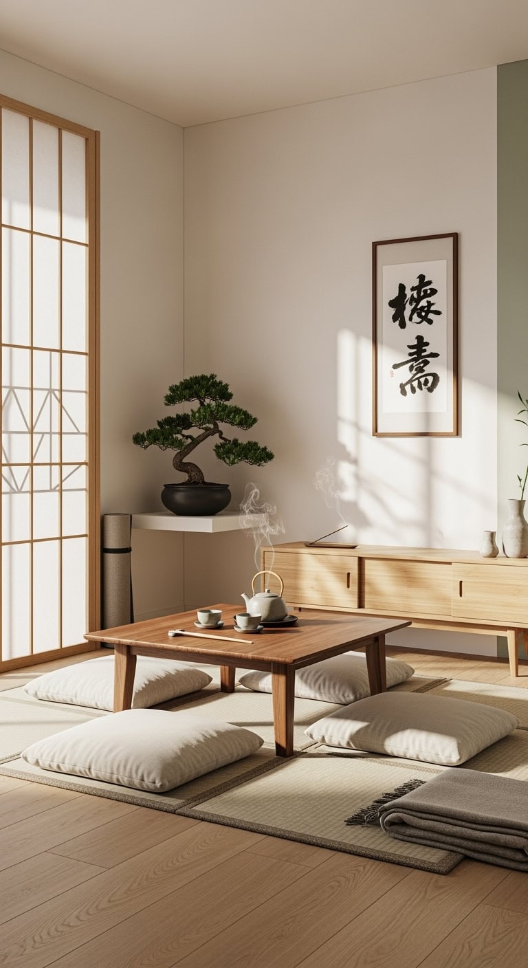 serene minimalist intentional harmonious