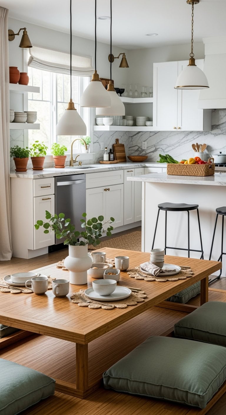 serene natural minimalist kitchen retreat