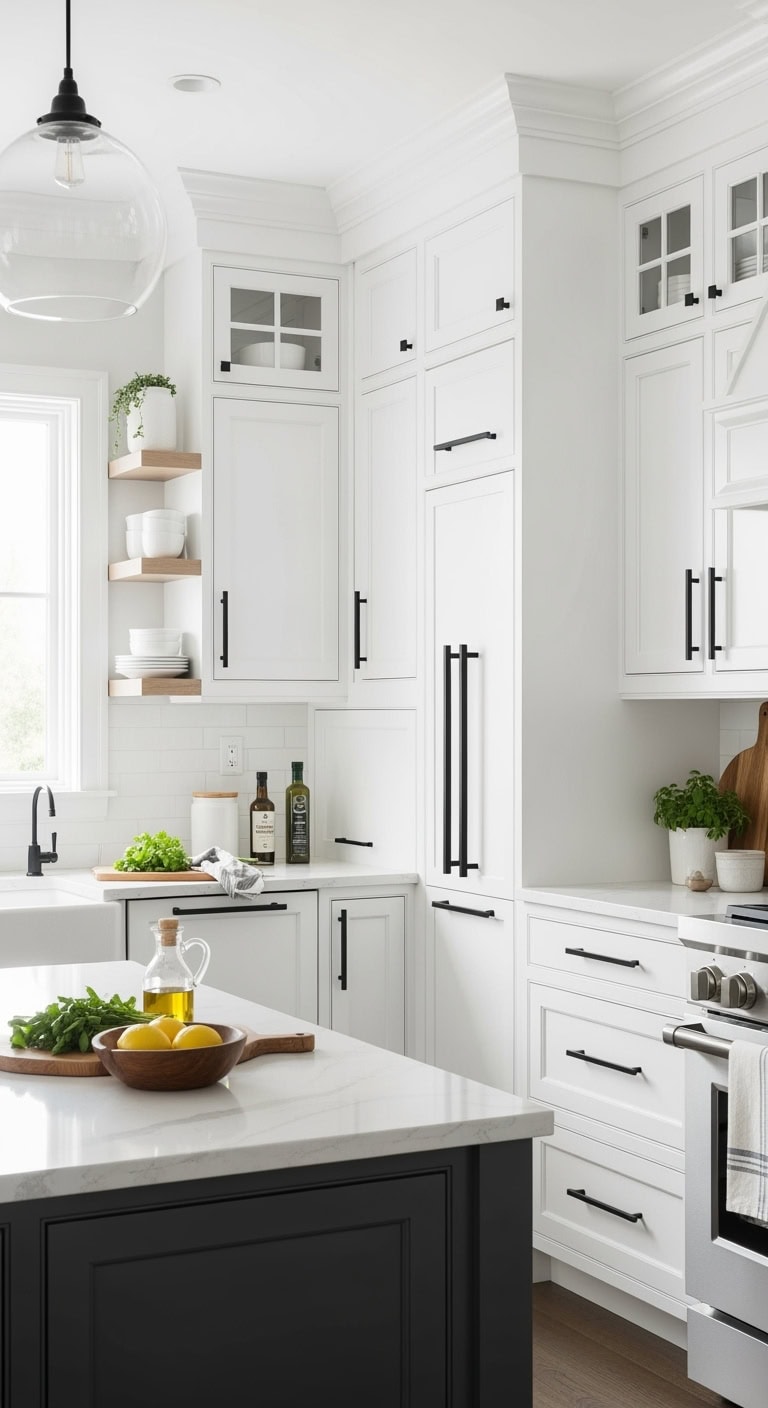 sleek cohesive intentional kitchen hardware design