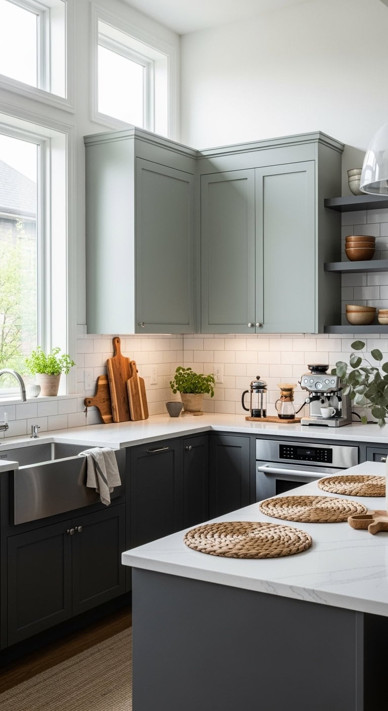 sleek minimalist handleless push to open