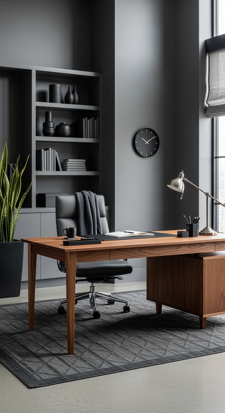 sophisticated dramatic calming contemporary monochrome