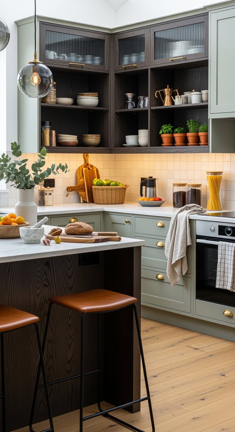 sophisticated high end moody luxurious cabinet interiors