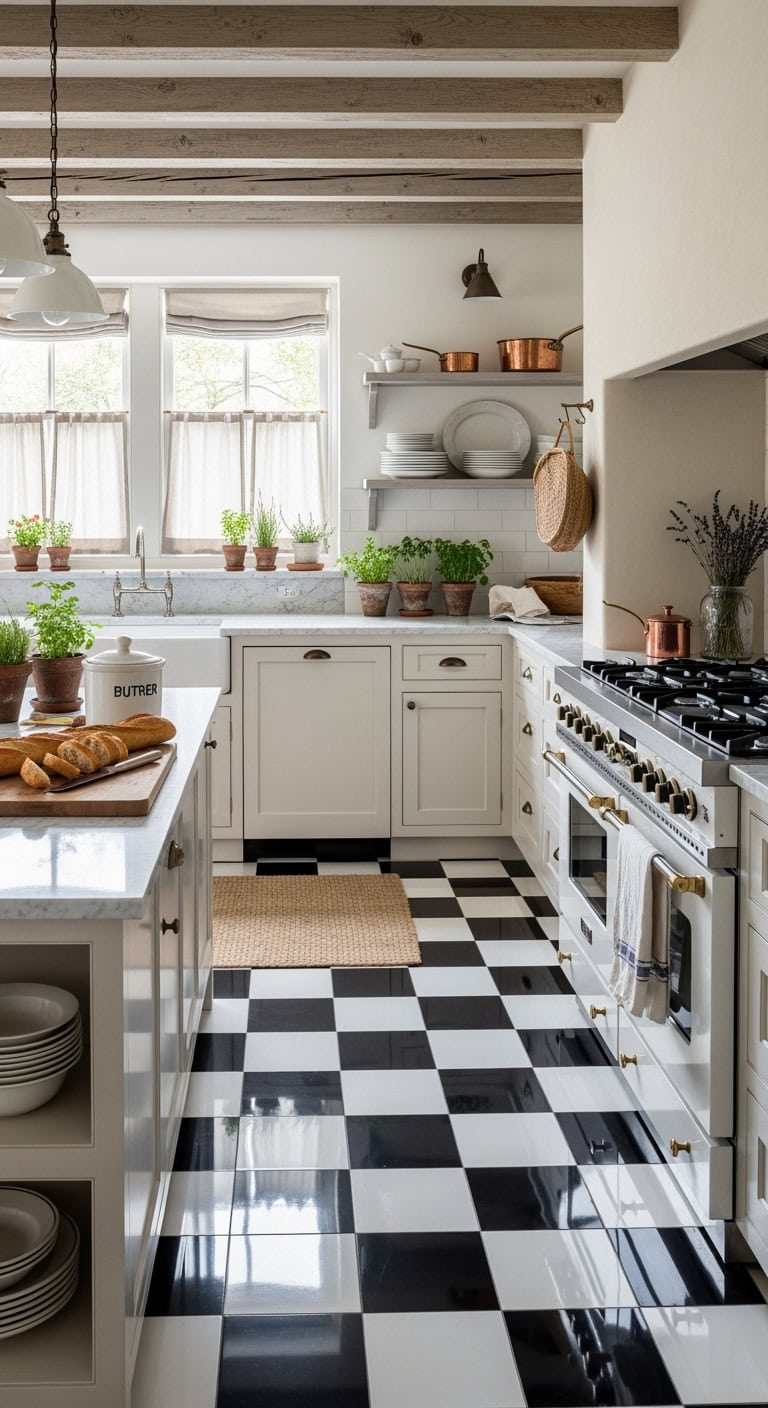 timeless elegant versatile checkerboard floor patterns