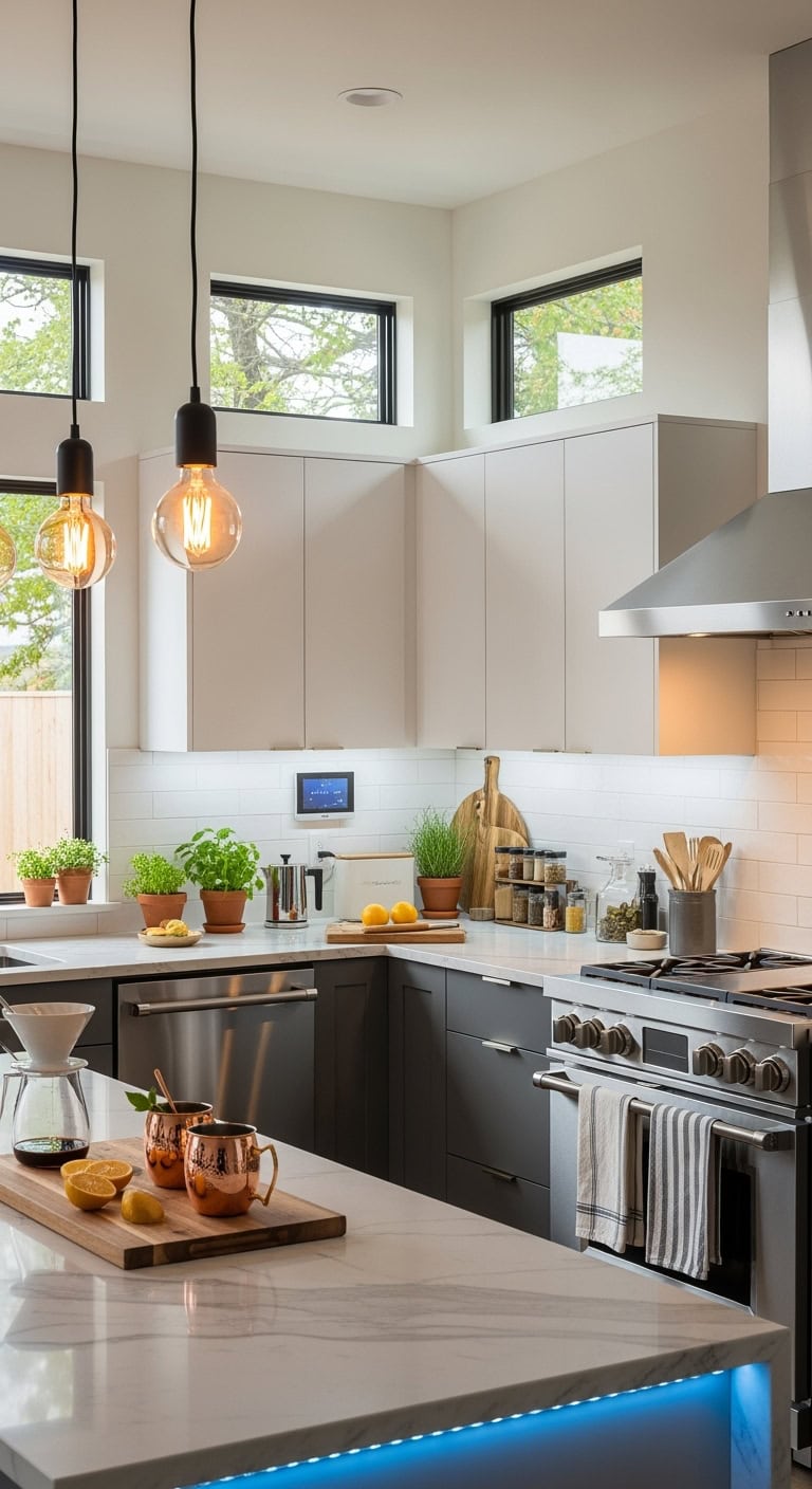 transformative lighting for kitchen versatility