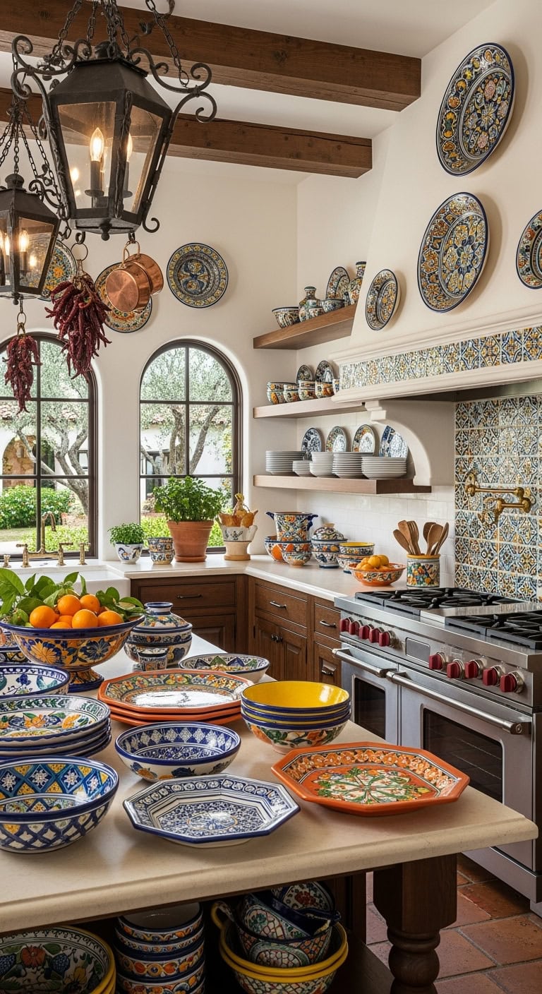 vibrant authentic curated talavera pottery