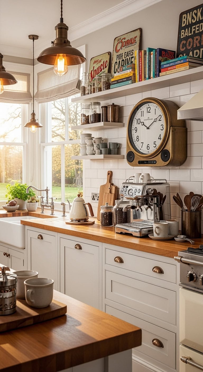 vintage clock bluetooth techno rustic harmony