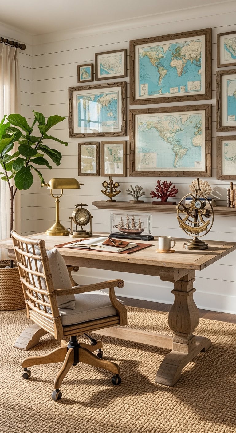 vintage nautical gallery wall inspiration