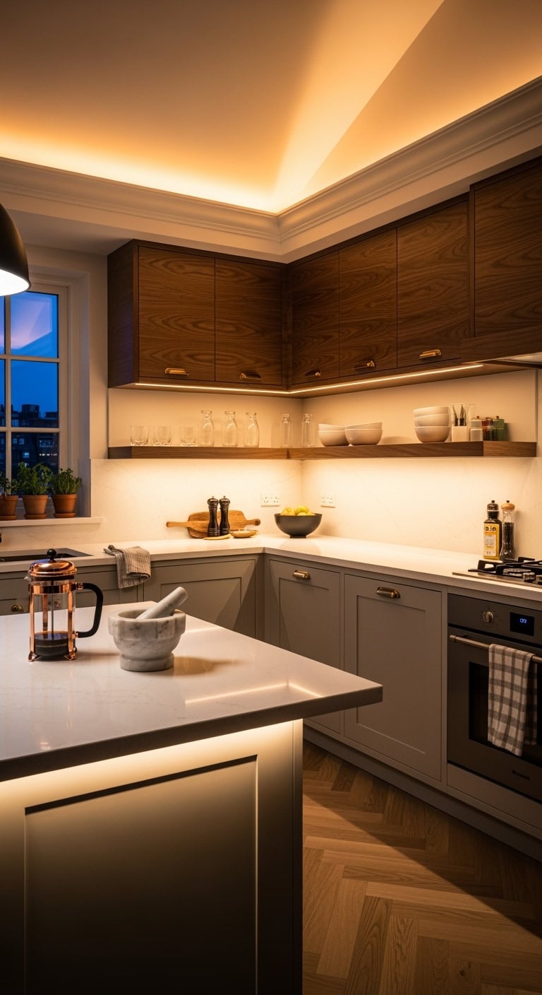 warm glowing flexible cove lighting solution