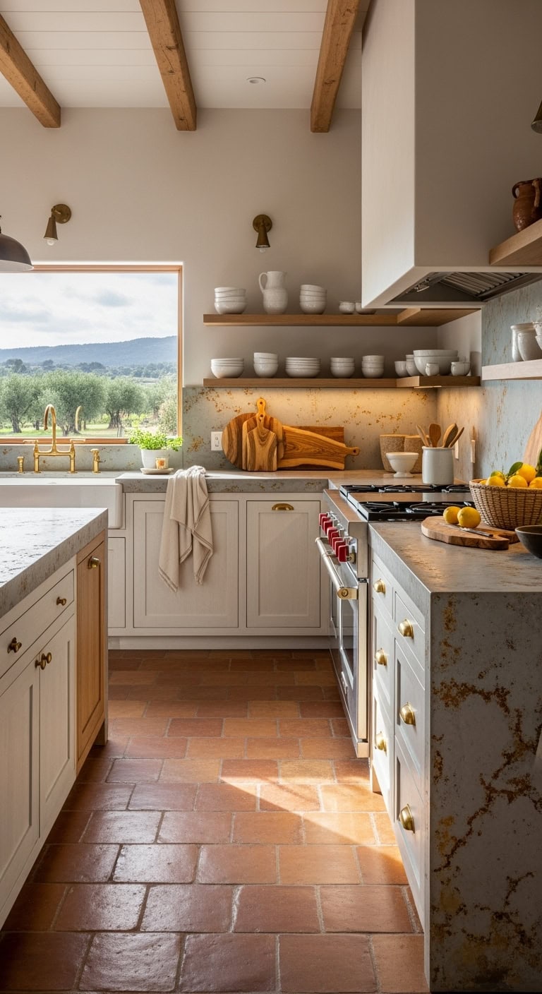 weathered authentic mediterranean kitchen charm