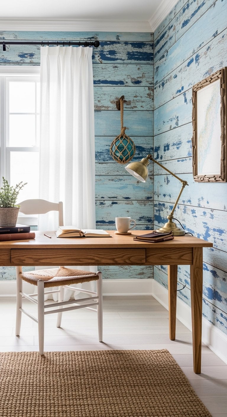 weathered blue distressed maritime inspired