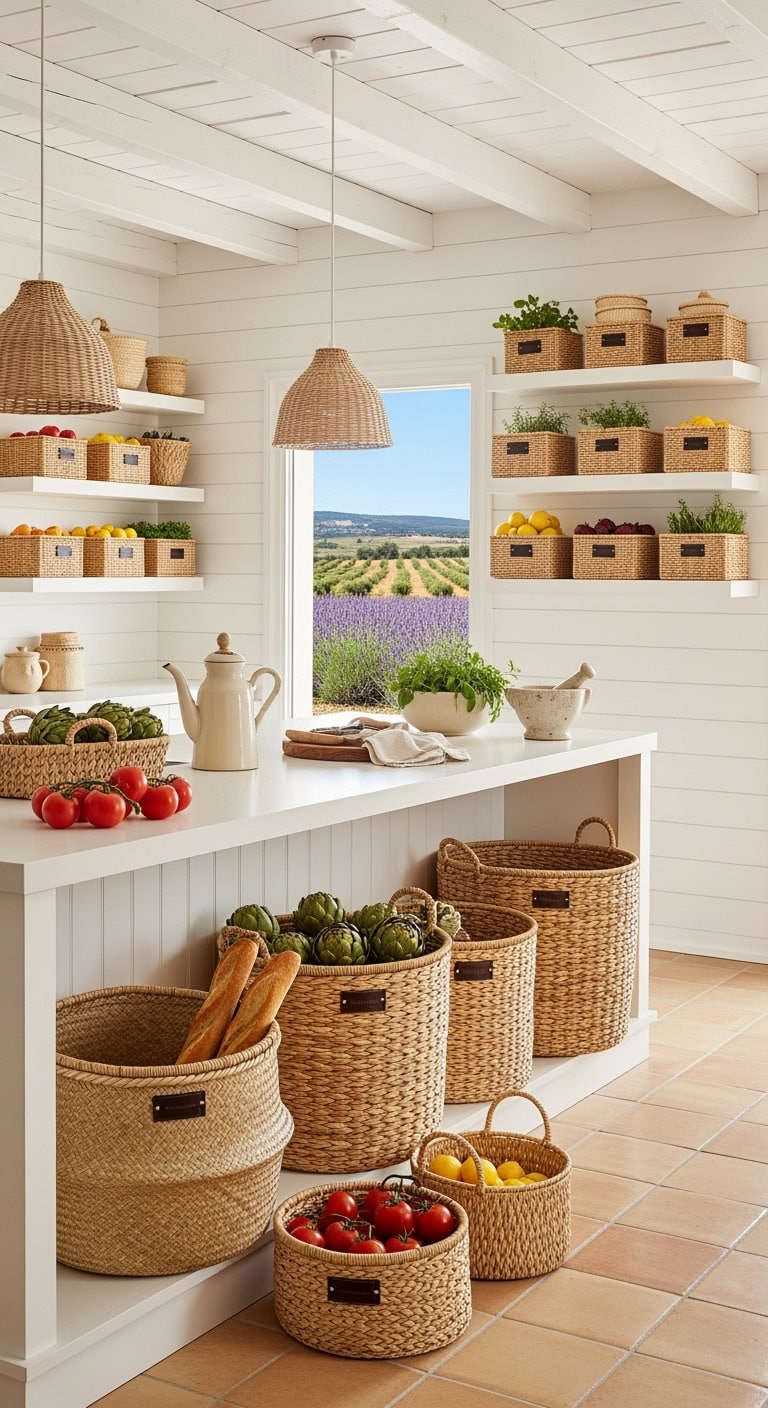 woven storage solutions for kitchen