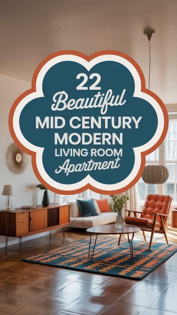 22 Beautiful Mid Century Modern Living Room Apartment Ideas