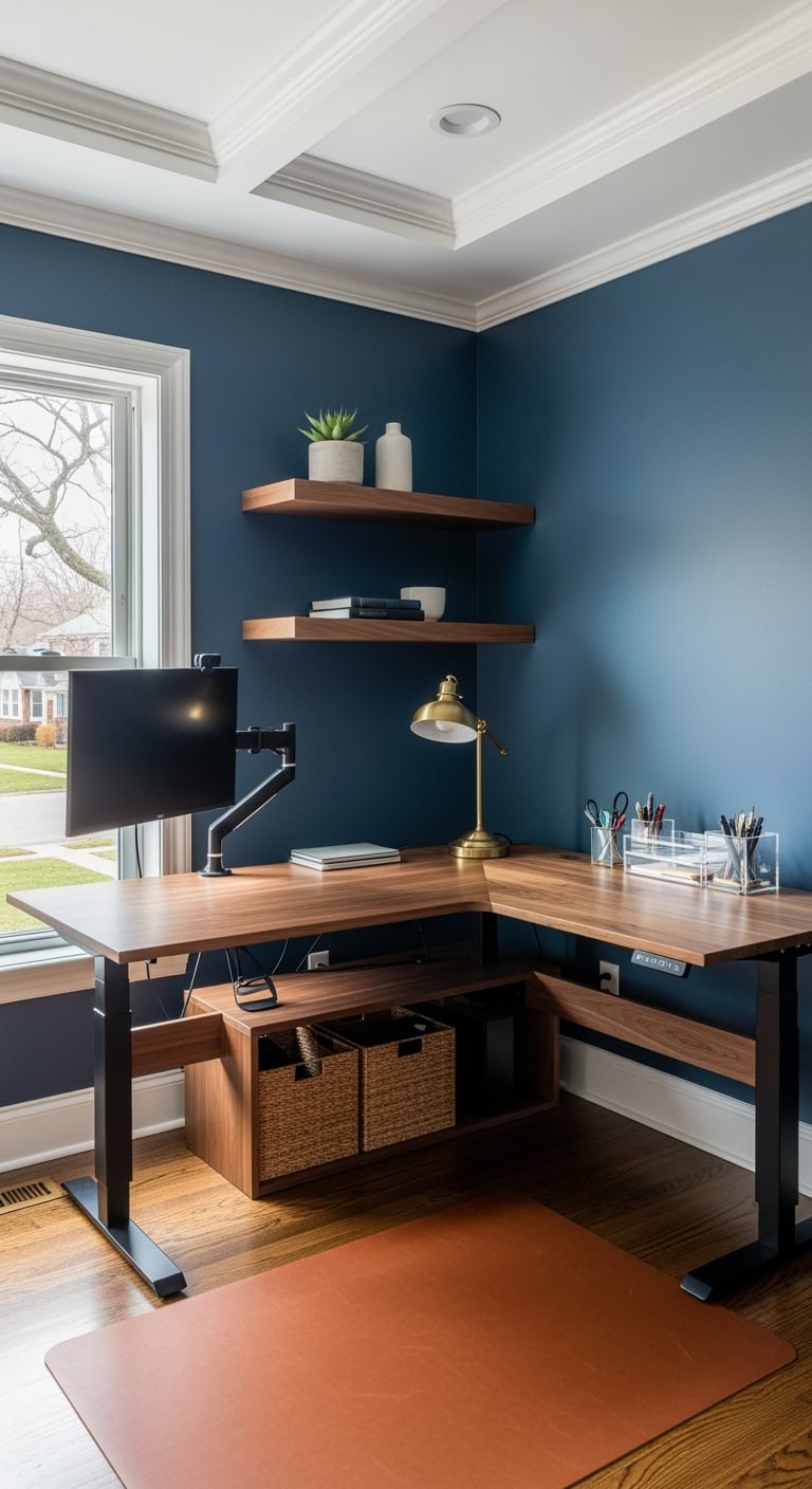 adjustable l shaped ergonomic workstation