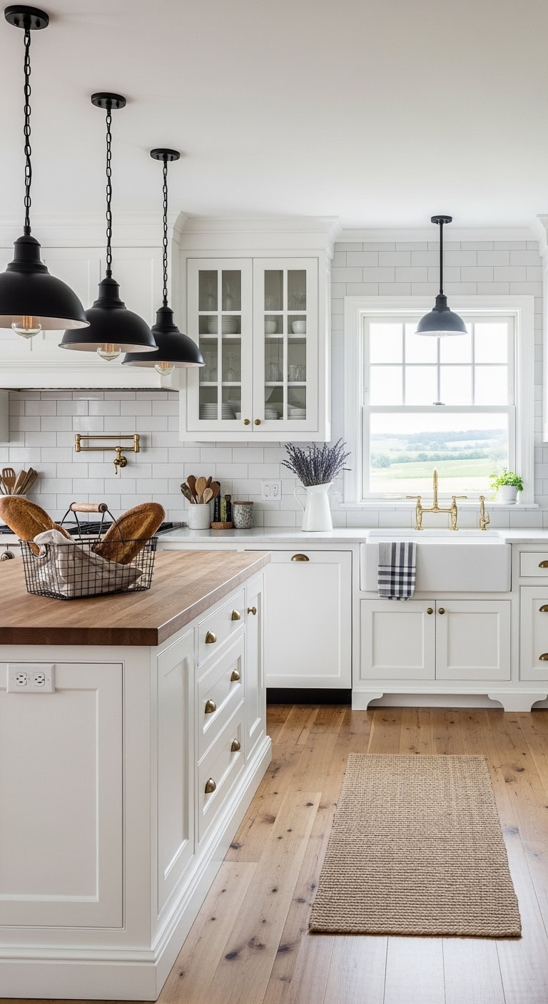 antique brass farmhouse kitchen
