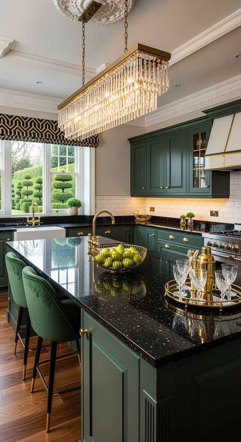 art deco luxe black gold