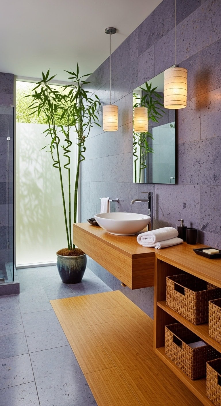 bamboo accents lavender stone