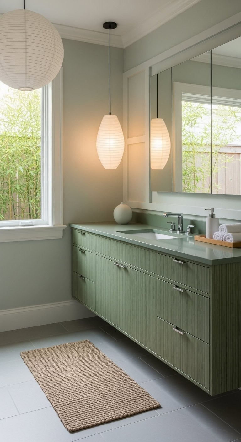 bamboo green spa vanity