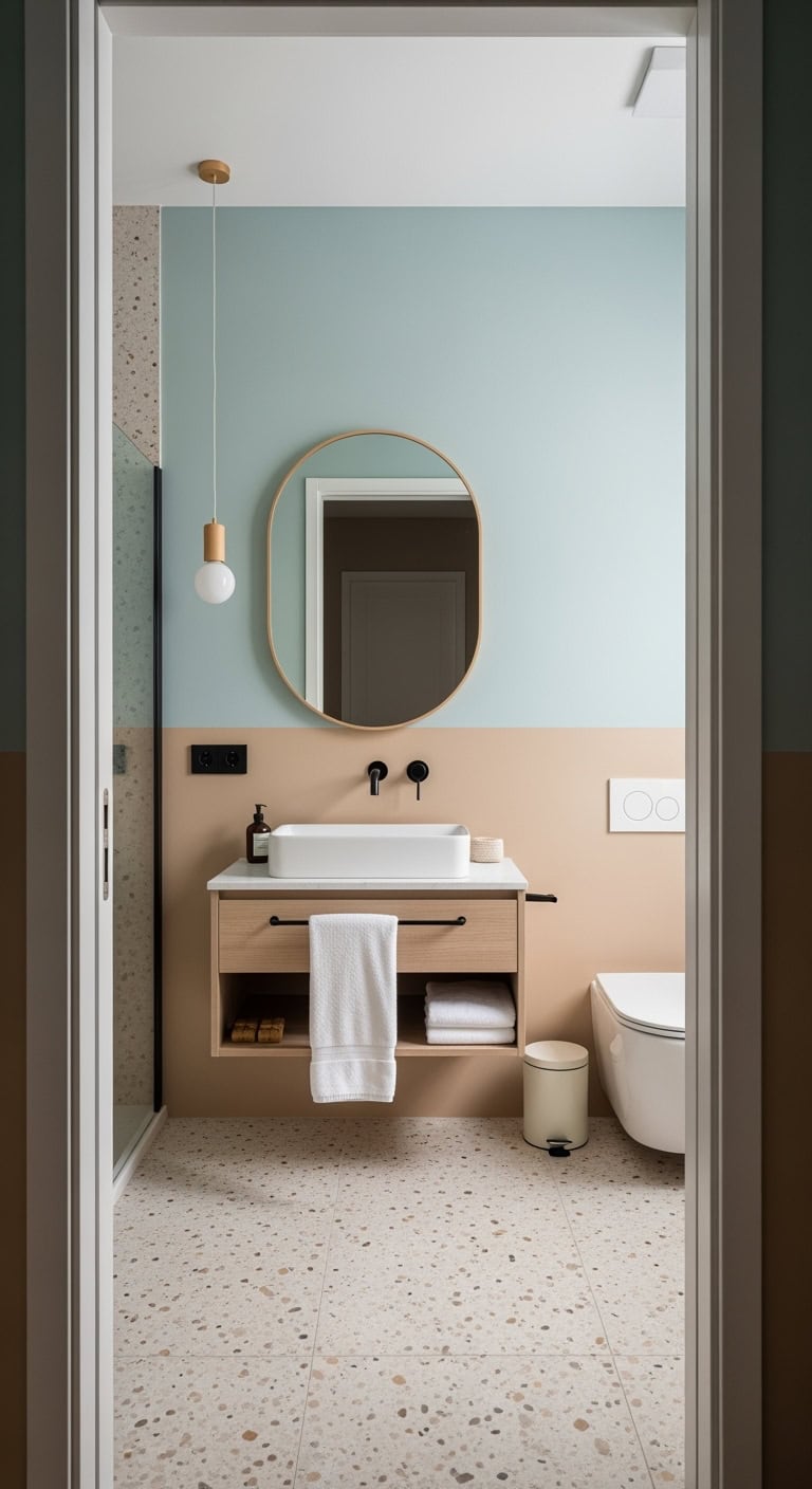 bamboo terrazzo spa bathroom