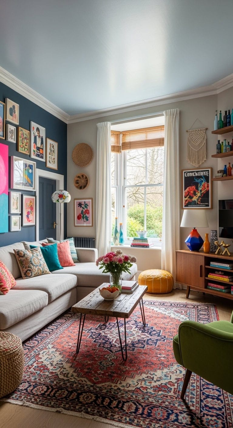 beige base bold eclecticism