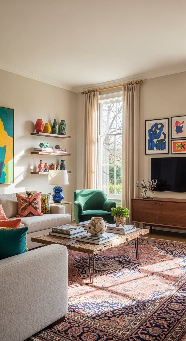 beige canvas vibrant art