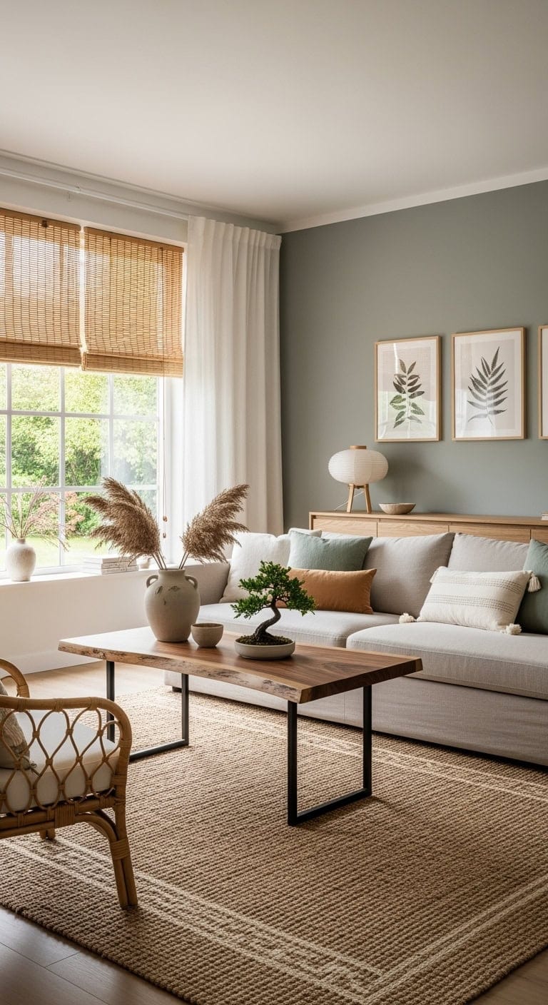 beige centered japandi natural sanctuary