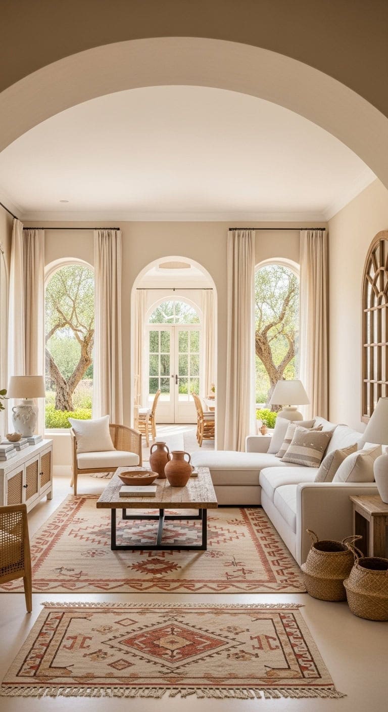 beige kilim arched elegance