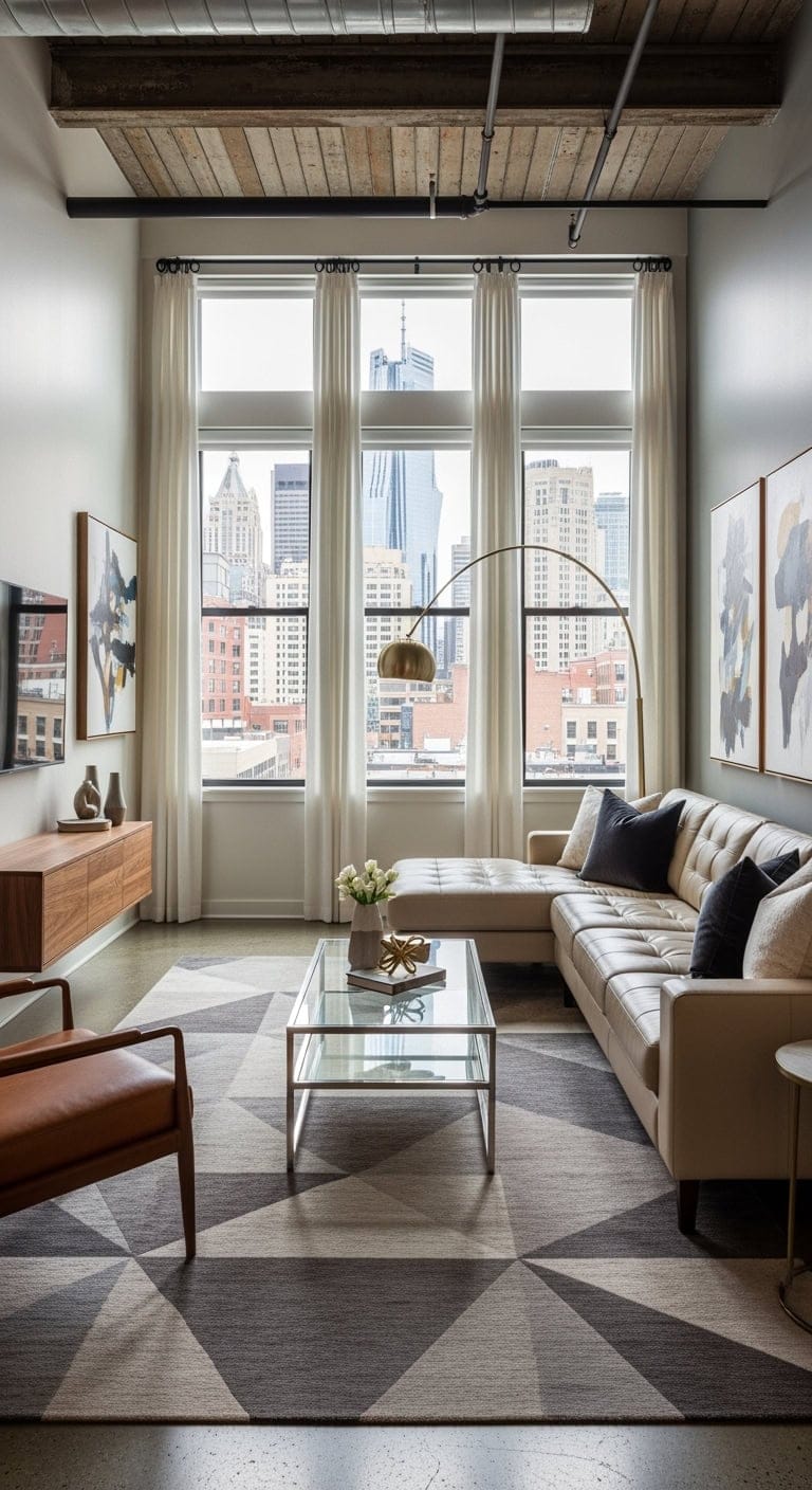 beige leather urban loft