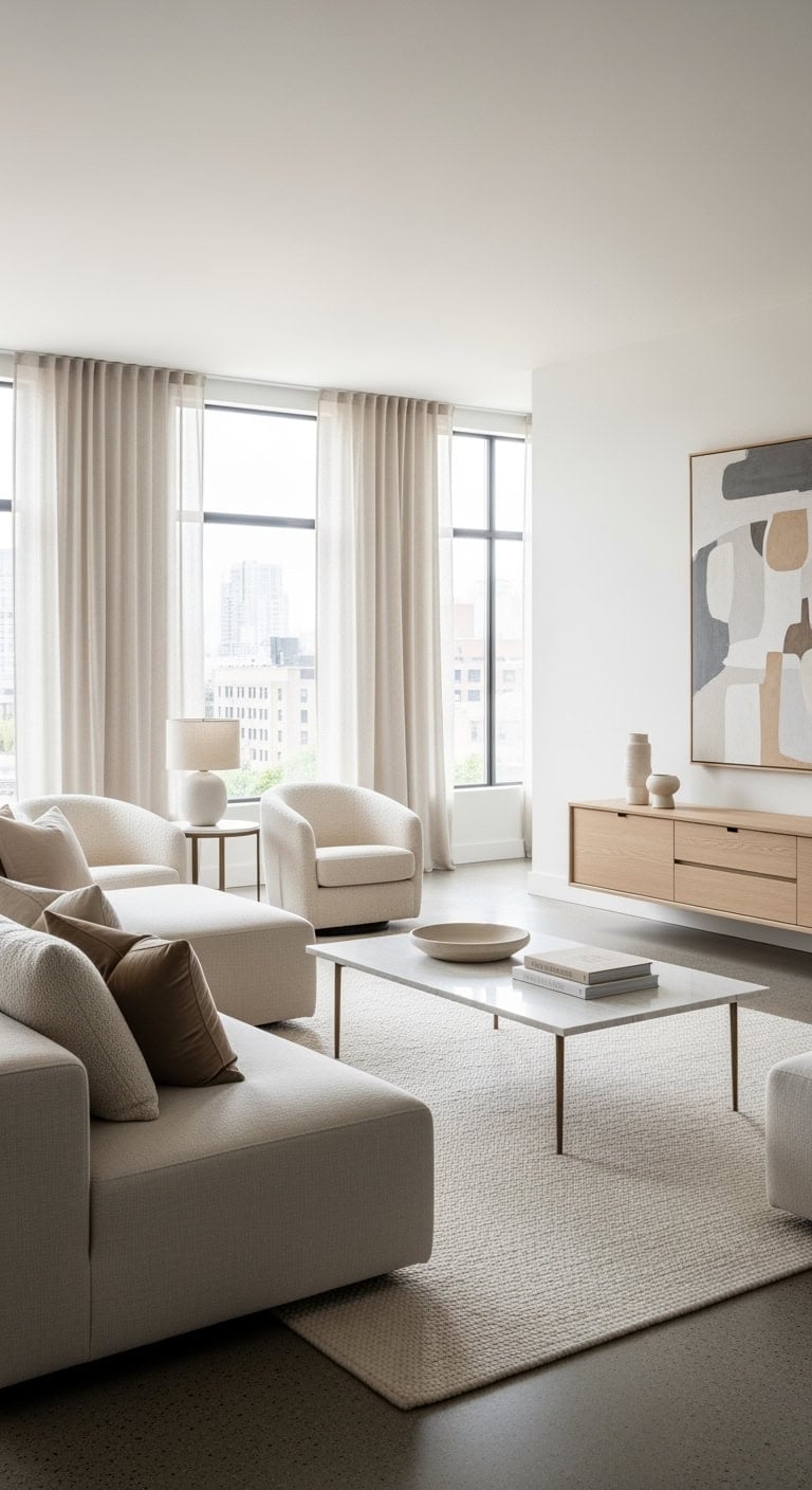 beige modular neutral living