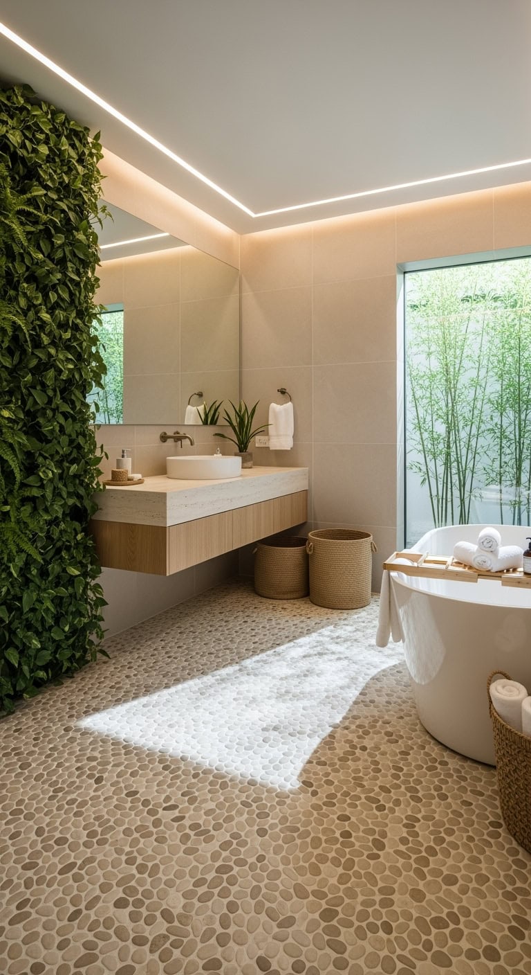 beige river rock oasis