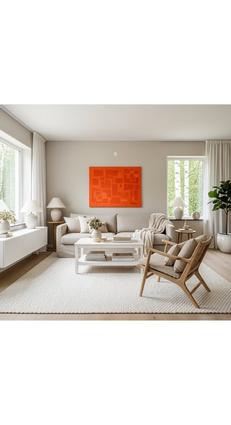 beige scandinavian living room