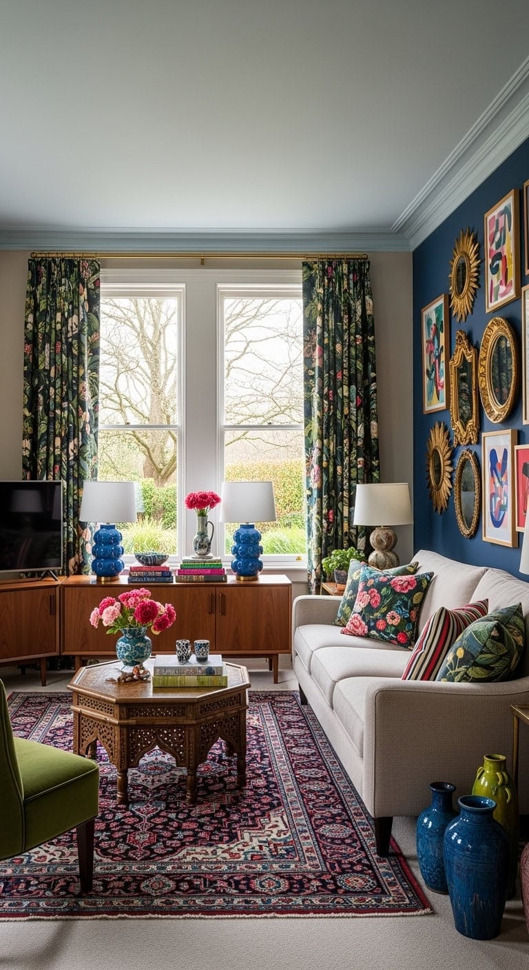 beige sofa bold eclecticism